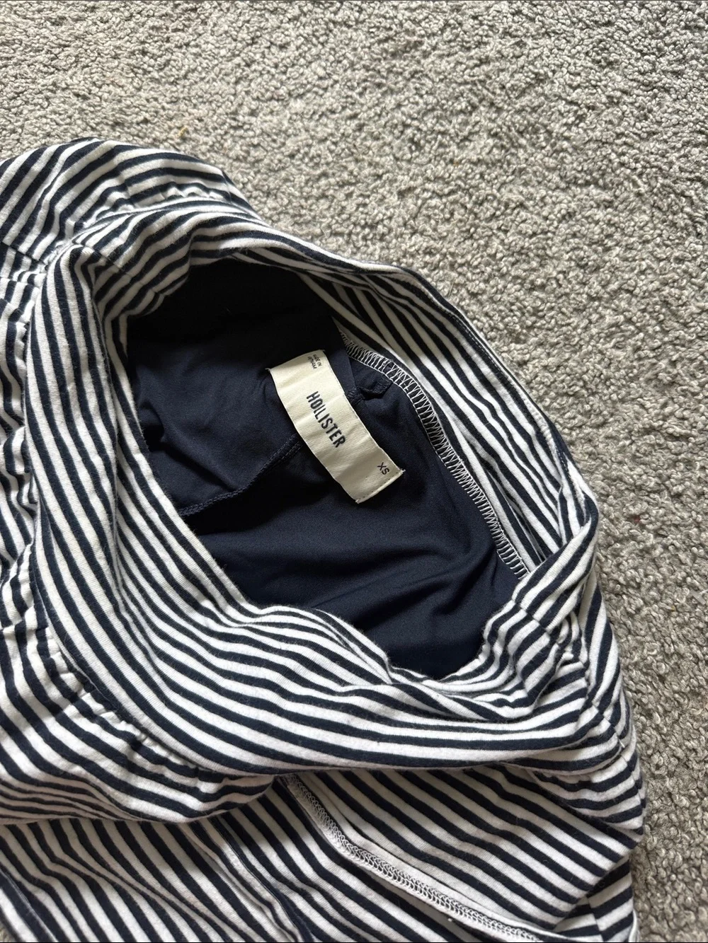 Hollister striped blue and white mini Skirt